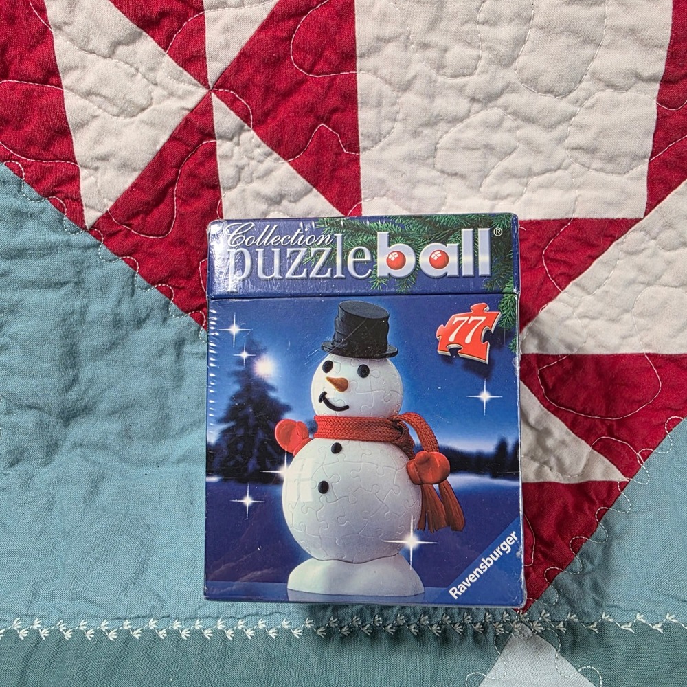 Ravensburger Puzzleball Snowman 3D Jigsaw Puzzle Unisex OS Blue White 77pc